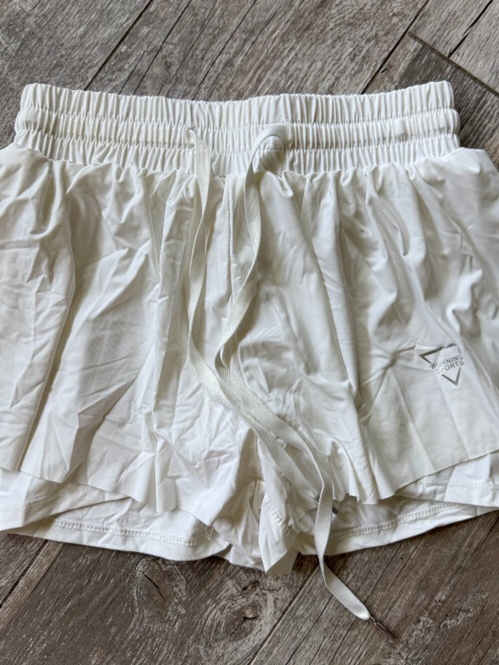 White Flowy Running Shorts